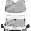 Pigenius Windshield Sunshade for Ford Transit 2015-2025, Reversible Silver/Black