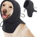 Dog Calming Hoodie Pet Ear Warmer Covers for Noise, No Flap Ear Wrap for Dogs, Quiet Ears Dog Hoodie Anxiety Relief Dogs Hat Calming Hood Head Cover, Darkgrey M