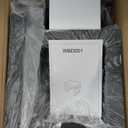 IBUYKE 16 Inch Small Foot Stool Ottoman, Rectangle Linen Foot Rest with Padded Seat and Metal Legs, Modern Ottoman Foot Rest for Living Room Bedroom Entryway Couch, Grey WBD001G