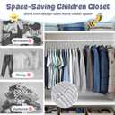 HOUSE DAY 13.5 Inch Kids Hangers 50 Pack - Premium ABS Plastic Clothes Hangers for Kids, Children, Preteens - Space Saving Thin Profile, Strong & Durable Hangers with 360 Swivel Hook - Gray