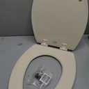 Bemis 1500EC 146 Almond Elongated Molded Wood Toilet Seat with Easy-Clean & Change Hinge