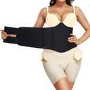 YERKOAD 360 Lipo Foam Ab Board Post Surgery Liposuction Abdominal Compression Boards Belly Wrap Lipo Recovery Waist Cincher (One Size, Black)