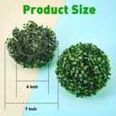 Hotop 4 Pcs 7 Inch Artificial Plant Topiary Ball 4 Layers Garden Spheres Boxwood Balls Artificial Topiaries Spheres Decorative Plants for Backyard, Balcony, Garden, Indoor Outdoor Decor(Green)