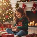 IFFEI Unisex Ugly Christmas Sweater Kids Cute Knit Pullover Top Cozy Jumper for Holiday Party 2-11 Years (4-5T, Black)