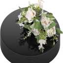 Thyle 12 Pcs 10 Inch Acrylic Round Mirrors for Tables Centerpieces Circle Mirrors Candle Plates for Wall Wedding Table Centerpieces for Baby Shower Party, Thickness 1 mm (Black)