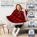 Warmstorey Poncho Wearable Blanket Mama Hooded Blanket Birthday Gift for Mom  Cozy Gift from Daughter, Son, Or Husband