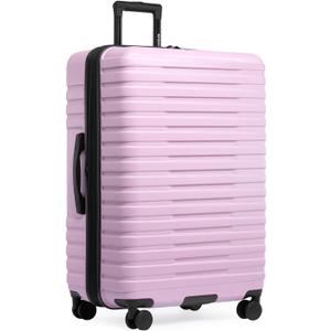 U.S. Traveler Boren Polycarbonate Hardside Rugged Travel Suitcase Luggage with 8 Spinner Wheels, Aluminum Handle, Lavender, Checked-Large 30-Inch