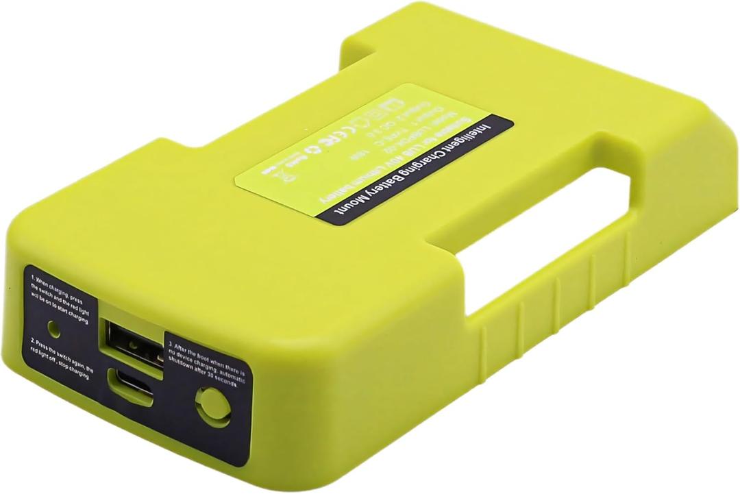 Battery Adapter Compatible with Ryobi 40V Batteries Power Inverter with USB Type C Port for Phone Headphone Watch Etc
