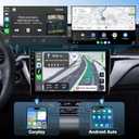 9 Inch IPS Touchscreen Android 13 Car Stereo for Honda CR-V 2007-2011 with Wireless CarPlay & Android Auto Car Radio, Support GPS, WiFi, Bluetooth, FM Radio, Backup Camera, SWC, Dual USB