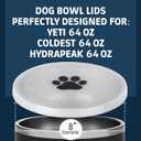IMPRESA Silicone Dog Bowl Covers - Airtight & Watertight Lids for Dog Bowls - Dishwasher-Safe Silicone Lid - 8-Inch, White & Black, Pack of 2