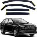 in-Channel Window Visors for Toyota RAV4 2019 2020 2021 2022 2023 2024Rain Guards Sun Shields Window Deflector Wind Vent Visors4PCS