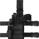 Universal Drop Leg Holster & Airsoft Pistol Holster with Removable MAG Pouch for Men,Leg Holster Fit Airsoft and Real Pistol (Barrel:3''-11'') with Scope,Light or Laser (Left, Black)