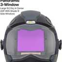 Klein Tools 60141 Phoenix Series Panoramic Welding Helmet, True Color Auto-Darkening Filter, Panoramic Three-Window Design, Integrated Fan and LED Headlamp, ANSI Z87.1+ Certified ( No Size )
