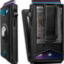 miyozi Airtag Wallet for Men Money Clip 9-Card Pop-Up Credit Card Holder with ID Window RFID Blocking Metal Case Magnetic Closure Front Pocket Wallet Gift Box (Black055)