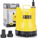 6699 1/6HP Portable Utility Pump Submersible Small Backup Sump Pump Draining pump to Remove Water from Flooding House Basement Pool Tankless Heater Flushing Pump with 10-Foot Cord SUB 1100