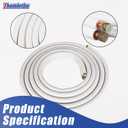 1Pcs 25FT Air Conditioning Cooling Connection Tube 3/8 Inch and 5/8 Inch Mini Split Line Set Fit for Mini Split Air Conditioner