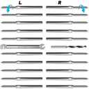 Steel DN Mate 20 Pack 3/16" Swage Lag Screws, T316 Stainless Steel Left & Right Handed Thread, 3/16" Cable Railing Kit for Wood Post, Deck Railing/Stair Railing, DIY Baluster Cable Railing Hardware