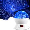 MOKOQI Star Night Light Projector for Kids with Timer - Glow in The Dark Stars and Moon, Best Gift for 1-14 Years Old (White)