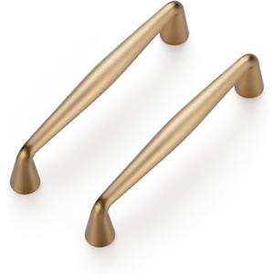 Ravinte 10 Pack 3-3/4 Inch Champagne Bronze Kitchen Cabinet Handles Solid Zinc Alloy Cabinet Pulls Cupboard Hardware Drawer Handles
