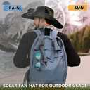 Solar Fan Hat, Arm Green
2 Removable fans, wide brim, adjustable 22"–25", usb charging, cooling cap for men women, hiking gardening fishing