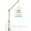 Baby Crib Mobile Arm Wooden Holder - Baby Mobile Hanger for Crib (31 inch, 100% Natural Beechwood) Strong Anti Slip - Nursery Decor & Gift Accessories (Original)