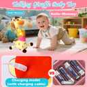 Vodolo Talking Singing Dancing Giraffe Toy with 60 Children's Song, Recharged Interactive Giraffe Plush Musical Baby Toys for Repeats What You Say, Tummy Time Giraffe Gifts, Toddler Stuffed Animal Toys