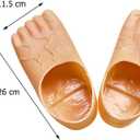 Cabilock 2 Pairs Large Feet Slippers Giant Foot Costume Props for Halloween Masquerade Cosplay Party Comfortable Slip-on Funny Footwear for Adults