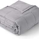 Topblan Weighted Blanket for Adults 9lbs, Breathable Cooling Weighted Blanket for Sleeping, Soft Heavy Microfiber Material with Glass Beads Blanket for All Season, Sofa Bed, 54"x78" Warm Grey