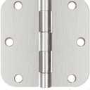 Brushed Nickel Door Hinges 3.5 x 3.5 Inch 30 Pack Interior Rounded Door Hinges with 5/8" Radius Heavy-Duty Silver Hinges Removable Pin for Standard Bedroom Office Kitchen Door Hardware Satin Nickel