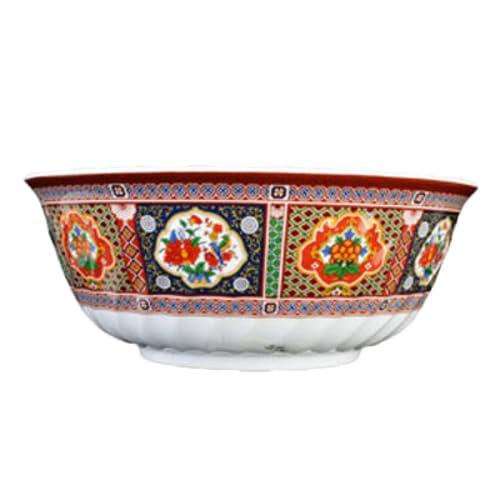 FSE 5308TP Swirl Bowl, 48 oz., 8" Dia., Break-Resistant, Dishwasher Safe, BPA Free, Melamine, Peacock, NSF, Pack of 12