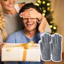 Yookat Winter Warm Touch Screen Gloves Womens Thermal Cable Knitted Fleece Lined Thick Winter Gloves for Cold Weather