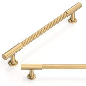 10 Pack Champagne Bronze Cabinet Pulls 6.3 Inch(160mm) Honey Bronze Kitchen Cabinet Handles Solid Heavy Duty Drawer Pulls