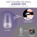 Short Coffin Gel Nail Tips: 240 PCS Pre-Shaped Full Cover False Coffin Nails Tips Acrylic Clear Fake Nails Extension for Nail Manicure Home DIY Women 12 Sizes