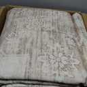 LUMI 8'x12' Washable Area Rug for Living Room, Ultra Soft Vintage Rugs with TPE Non Slip Backing, Stain Resistant, Low Profile Carpet High Traffic for Bedroom, Dining Room (Autumn Brown)