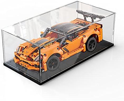 Self-Assembly Acrylic Display Case,Deluxe Dustproof Showcase,Cube Countertop Box for Pop Figures Collectibles Toys,Need Remove The Protective Film (15.7x8x10 inch; 40x20x25cm)