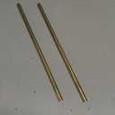 2 Pieces 12 inches 3/8 inch Brass Rods, Sutemribor Brass Solid Round Rod Lathe Bar Stock, 3/8 inch in Diameter, 12 inches in Length