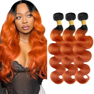 350 Bundles Human Hair 1b/350 Human Hair Bundles 22 24 26 Inch 100% Unprocessed Virgin Ginger Body Wave Bundle