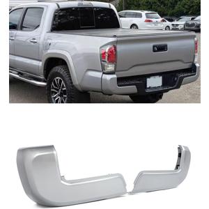 Silver Sky Rear Bumper End Cap Compatible with 2016-2023 Toyota Tacoma W/O Sensor Holes Left+Right Set Replace for TO1105133,TO1104133, Silver Sky, W/O Parking Sensors Holes