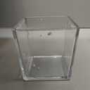 Square Glass Vases Set of 9, 5" x 5" x 5" Clear Flower Vases for Centerpieces, Square Vase for Flowers, Small Vase for Wedding, Party, Home Office Decoration