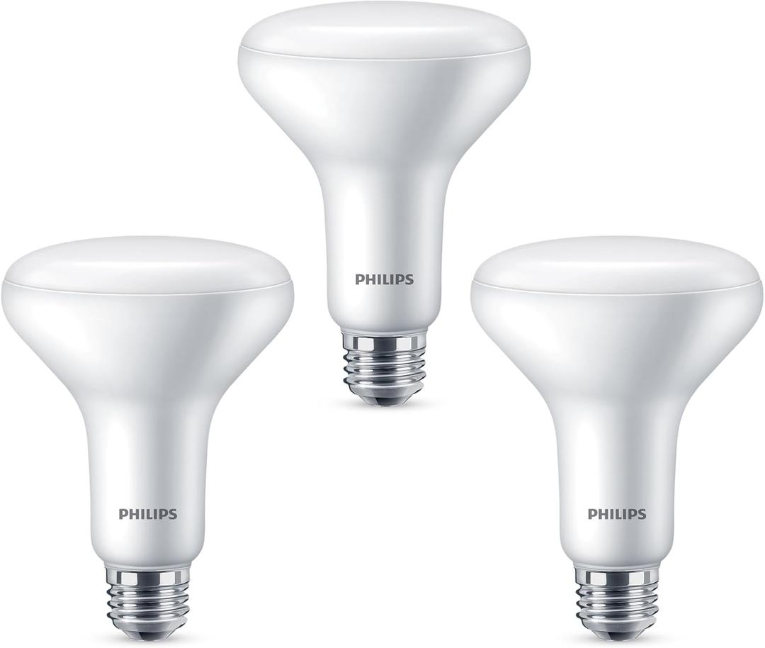 Philips LED Dimmable, Warm Glow Effect BR30 Light Bulb - Pack of 3 - EyeComfort Flicker Free - 7.2W = 65W - 650 Lumen - Soft White (2700K) - E26 Base - Indoor - Title 20