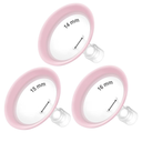 Maymom MyFit Flanges Pano Goldie Pack 14 15 16 mm Compatible with Medela Breast Pumps and Maymom Wide Base and Narrow Base Connectors