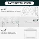 Shades 10x10 Pop Up Canopy, Heavy Duty Beach Tent with Carrying Bag for Easy Moving, Sun Shelter for Parties, Events, Camping, Outdoor Gazebo with 420D PU Coated Waterproof White Fabric