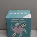 Cat Water Fountain Stainless Steel: Pet Fountains for Cats/Dog Indoor Automatic Waterer Bowls for Drinking Small Animal Water Dispenser Metal Pets Watering Faucet Bottle Auto Kitty Watering Supplies (74oz/2.2L Cat Fountain + 3 Filters)