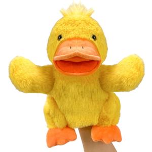 Duck Puppets, Realistic Stuffed Animal Puppets for Toddlers to Adults, 9" with Movable Mouth
