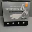 blunique Heated Blanket Electric Blanket Throw Fast Heating Blanket Throw Double Sided Sherpa Ultra Soft Cozy with 10 Heating Levels & 210 Hours Auto Off, Machine Washable, 50 x 60 Inches, Grey