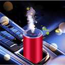 Smart Car Air Freshener Natural Perfume New Atomization Experience Car Humidifier Adjustable Three Levels of Concentration Fashionable Starry Sky Atmosphere Rechargeable Automatic Switch(Red)