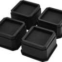 Bed Risers 2 Inch Heavy Duty Durable Plastic Unbreakable with Pillar Reinforce Furniture Risers Lifts for Sofa and Dorm Bed, Set of 4pcs Risers with Rubber Pad