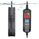 Submersible Aquarium Heater 25W/50W/75W/100W for 1-25 Gallon Fish Tank Heater with Intelligent Leaving Water Automatica Stop Heating System & Overheating Protection, for Fresh & Salt Water