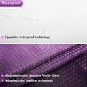 YI & ZE Waffle Weave Shower Curtain with Snap-in Fabric Liner Set, Hotel Style, Slub Textured Shower Curtain, 12 Metal Hooks Included, Waterproof & Washable Heavyweight Fabric, Purple, 72" W x 72" H