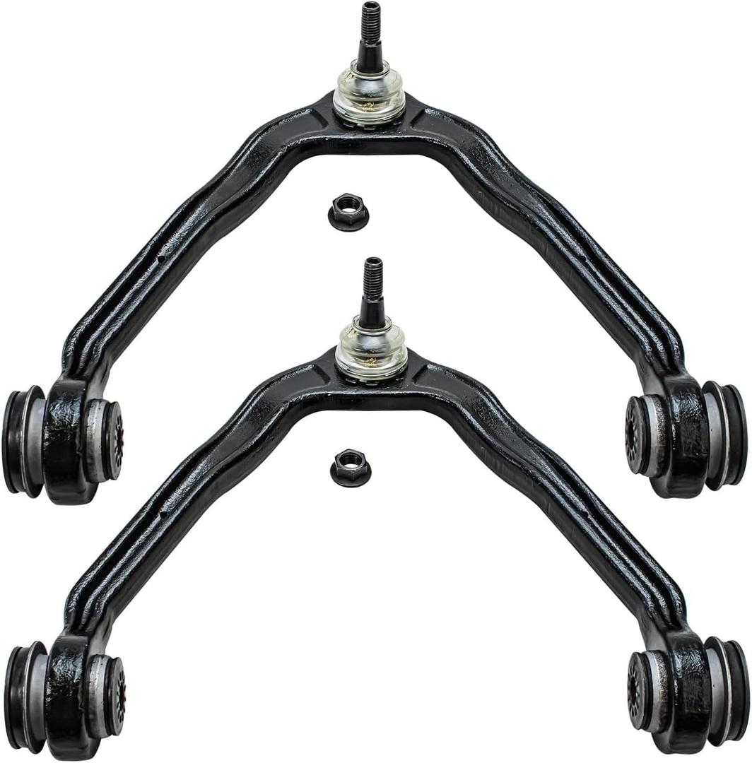 Detroit Axle - Front Upper Control Arms for Chevy GMC Sierra Silverado Yukon XL Avalanche 1500 Tahoe Cadillac Escalade ESV EXT, Replacement 2 Upper Control Arms w/Ball Joints Pair Set